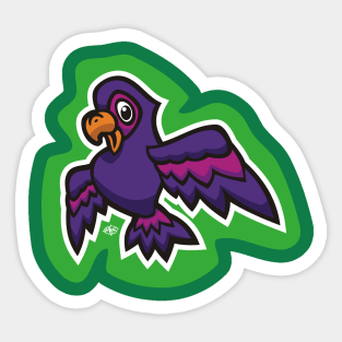 Little Purple Parrot Sticker